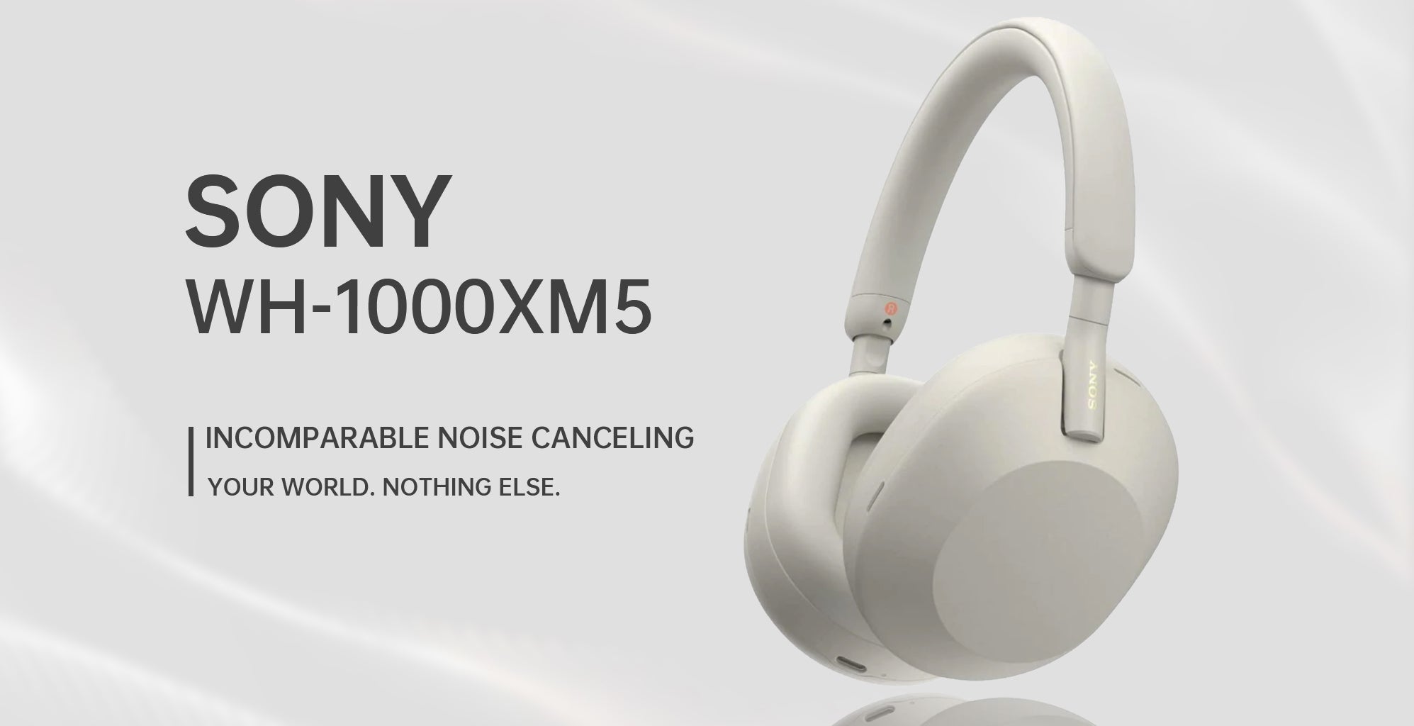 Sony WH-1000XM5 wireless noise-cancelling headphones on the home page