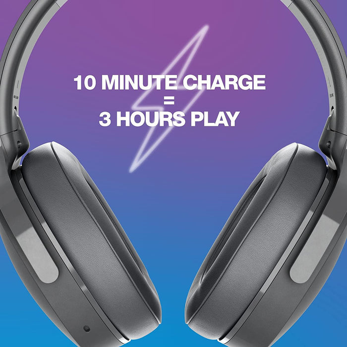 Skullcandy Hesh ANC Wireless Over-Ear Headphones, Active Noise Cancelling, Wireless Charging 22 Hours Battery Life - Chill Grey