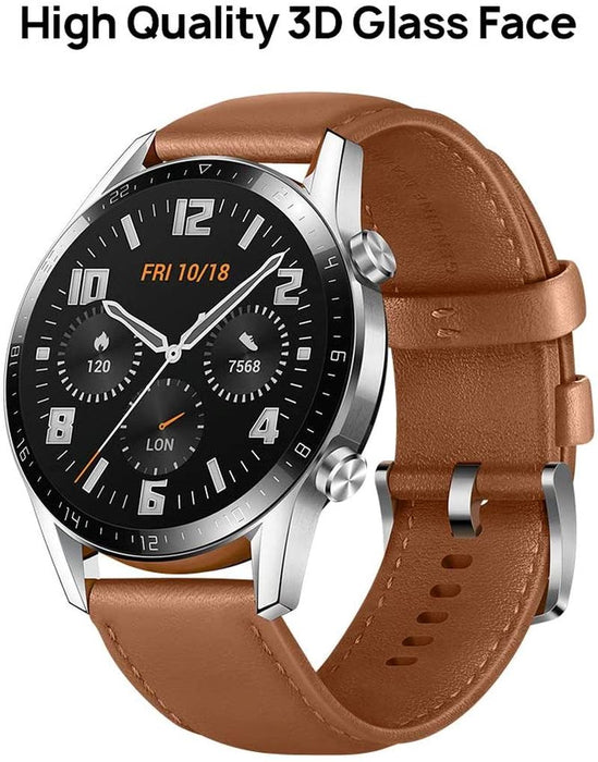 HUAWEI Watch GT 2 (46 Mm) Smart Watch, 1.39 Inch AMOLED Display with 3D Glass Screen, 2 Weeks Battery Life, GPS, Spo2, 15 Sport Modes, 3D Glass Screen, Pebble Brown