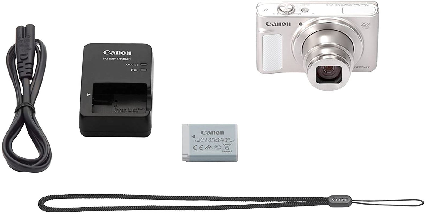 Canon 1074C013 Powershot SX620 HS Digital Camera - White
