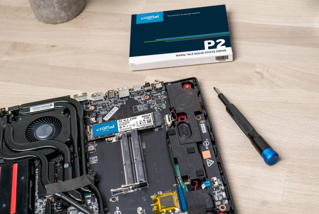 Crucial P2 CT2000P2SSD8 2 TB Internal SSD, up to 2400 Mb/S (3D NAND, Nvme, Pcie, M.2)