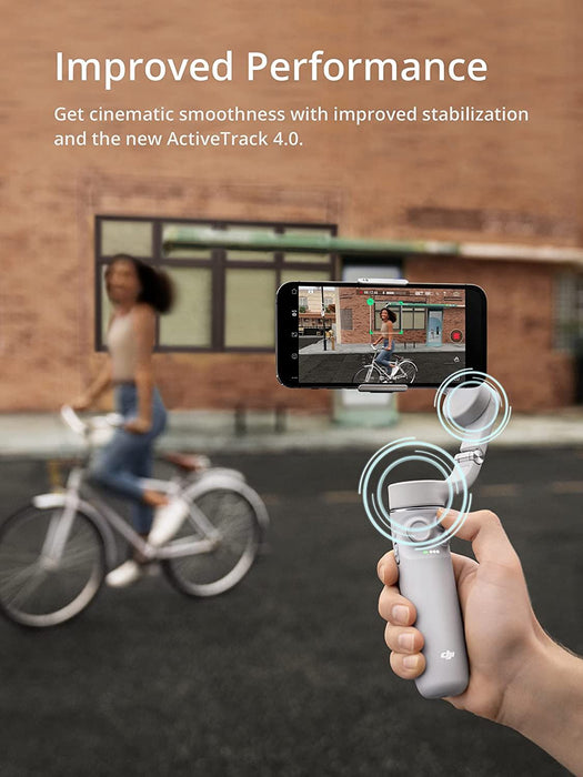 DJI OM 5 Smartphone Gimbal Stabilizer, 3-Axis Phone Gimbal, Built-In Extension Rod, Portable and Foldable, Sunset White