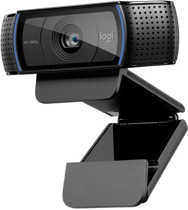 Logitech C920 HD Pro Webcam, Full HD 1080P/30Fps Video Calling, Clear Stereo Audio, HD Light Correction, Works with Skype, Zoom, Facetime, Hangouts, Pc/Mac/Laptop/Macbook/Tablet - Black