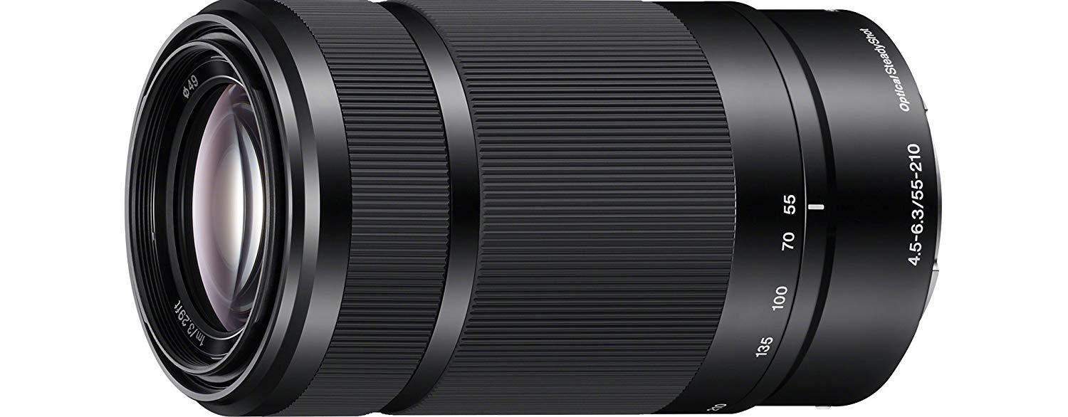 Sony SEL55210 E Mount APS-C 55-210 mm F4.5-6.3 Telephoto Zoom Lens - Black