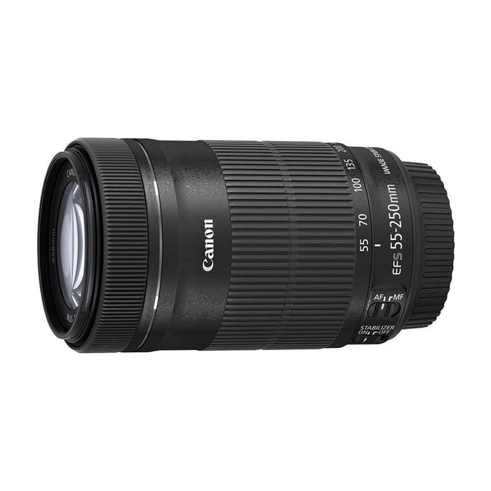 Canon EF-S 55-250 mm f/4-5.6 IS STM Lens Black -Like new