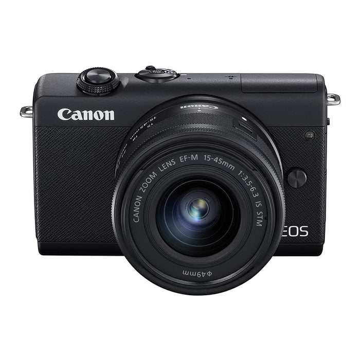 Canon EOS M200 with EF-M 15-45mm f/3.5-6.3 IS STM Lens -Black