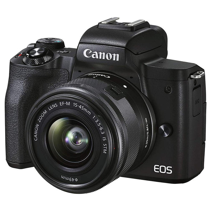 Canon EOS M50 Mark II + EF-M 15-45 mm f/3.5-6.3 IS STM Black -Like new