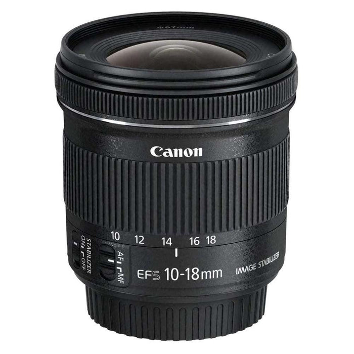 Canon EF-S10-18 mm f/4.5-5.6 IS STM Lens - Black